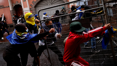 Imaxe das protestas rexistradas hai unha semana en Ecuador (REUTERS / Karen Toro)
