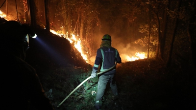 Imaxe do incendio rexistrado este verán no concello lugués de Barreiros (Carlos Castro-Europa Press)