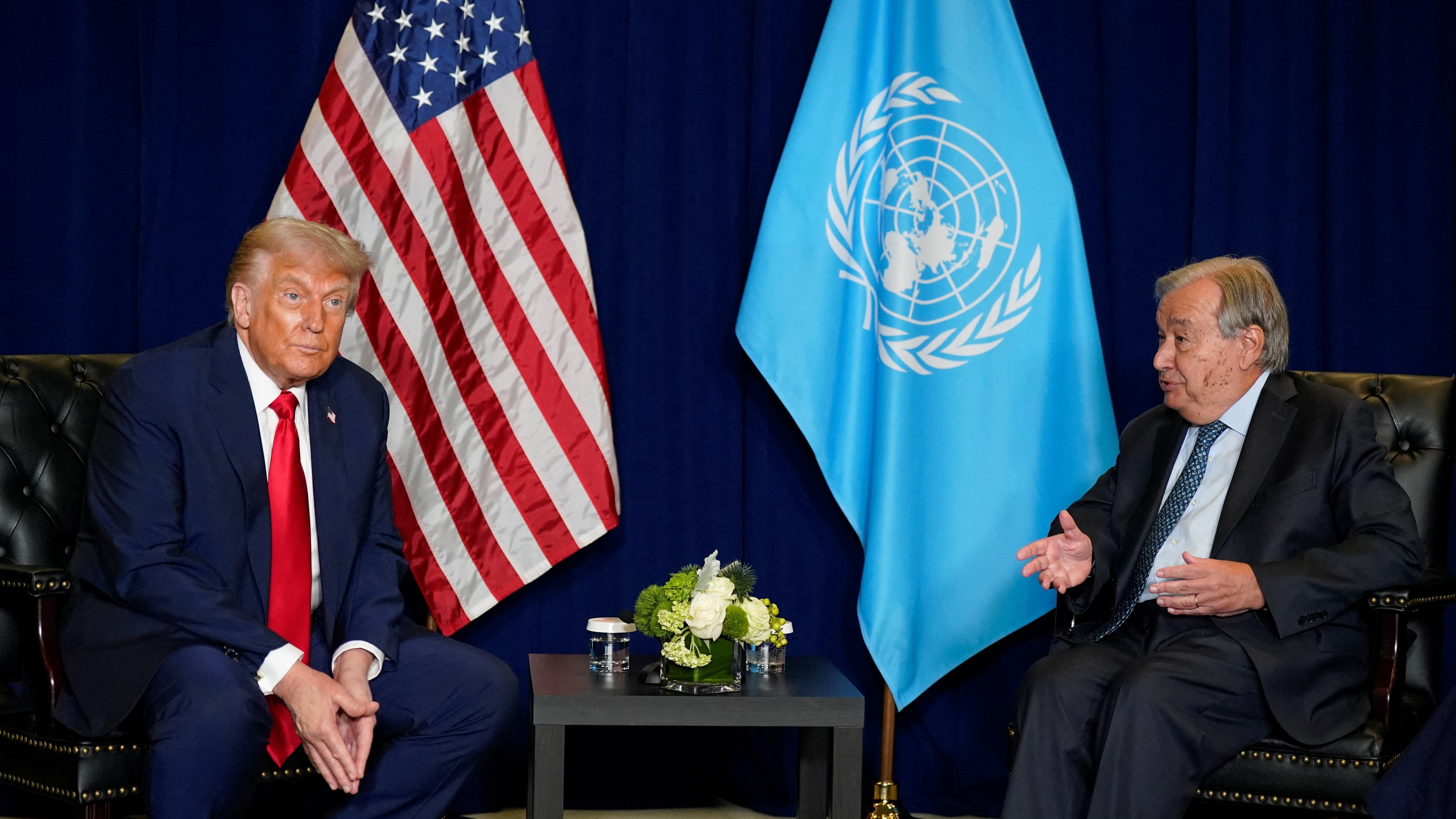 Trump e Guterres o 23 de setembro en Nova York. REUTERS/Al Drago