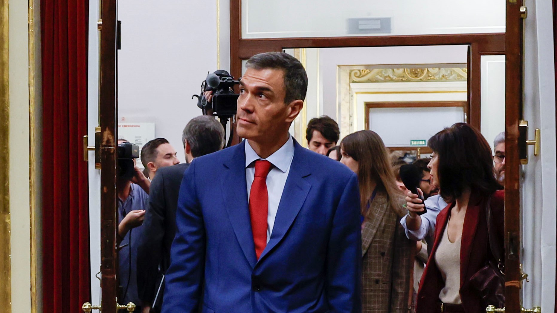 Pedro Sánchez no Congreso a semana pasada. EFE/ J.J. Guillén