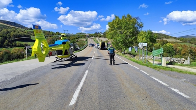 O accidente foi na estrada LU-633. FOTO: Garda Civil
