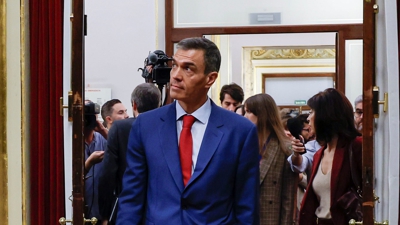 Pedro Sánchez no Congreso a pasada semana. EFE/ J.J. Guillén