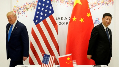 Trump e Jinping en Osaka no 2019. REUTERS/Kevin Lamarque
