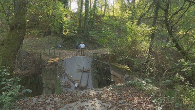 Imaxe da ponte caída