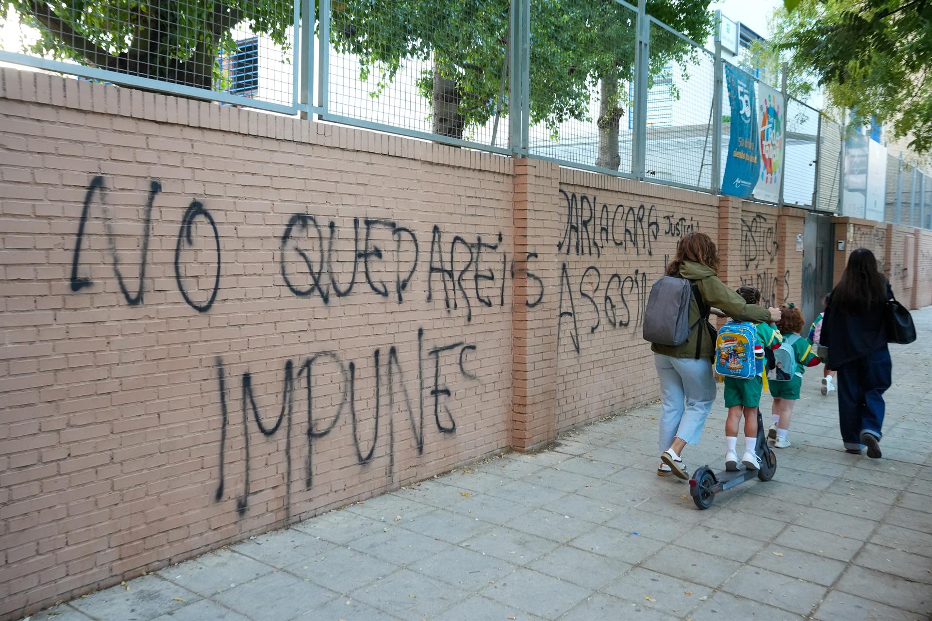 Fachada do colexio de Sandra Peña (María José López-Europa Press)