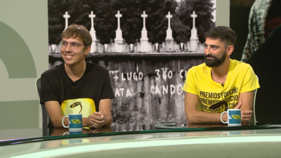 Roi Mira e a Alex Gándara, organizadores dos Premios Fouciño