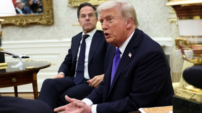 Rutte e Trump, este mércores en Washington (REUTERS/Kevin Lamarque)