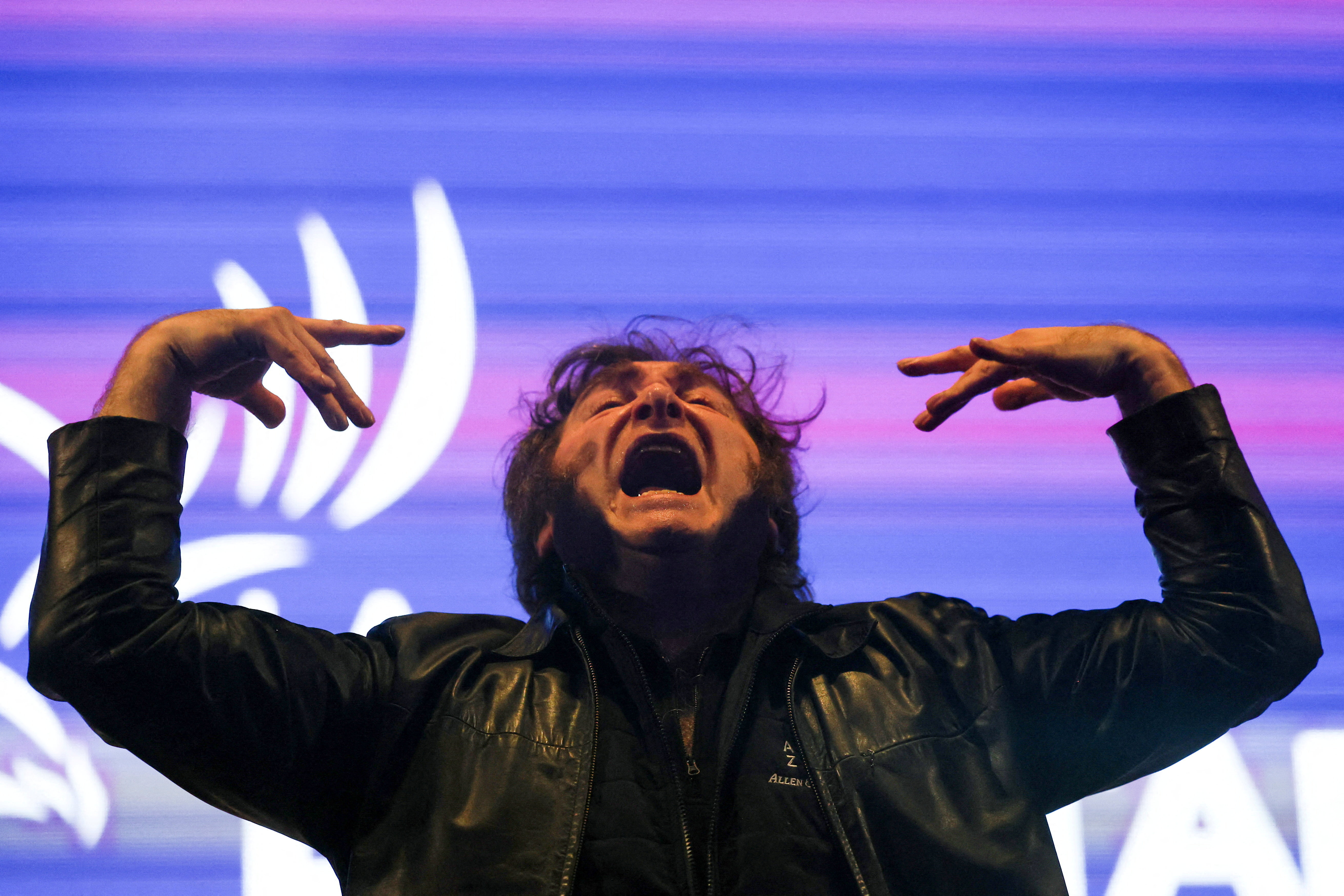 Jorge Milei durante un mitin nesta campaña electoral. Foto: Reuters/Cristina Sille