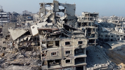 Edificios destruídos na cidade de Gaza. REUTERS/Dawoud Abu Alkas