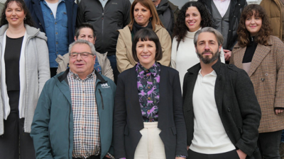 A portavoz nacional do BNG, Ana Pontón, co alcalde de Vilar de Santos, Rubén Colmenero (Arquivo)
