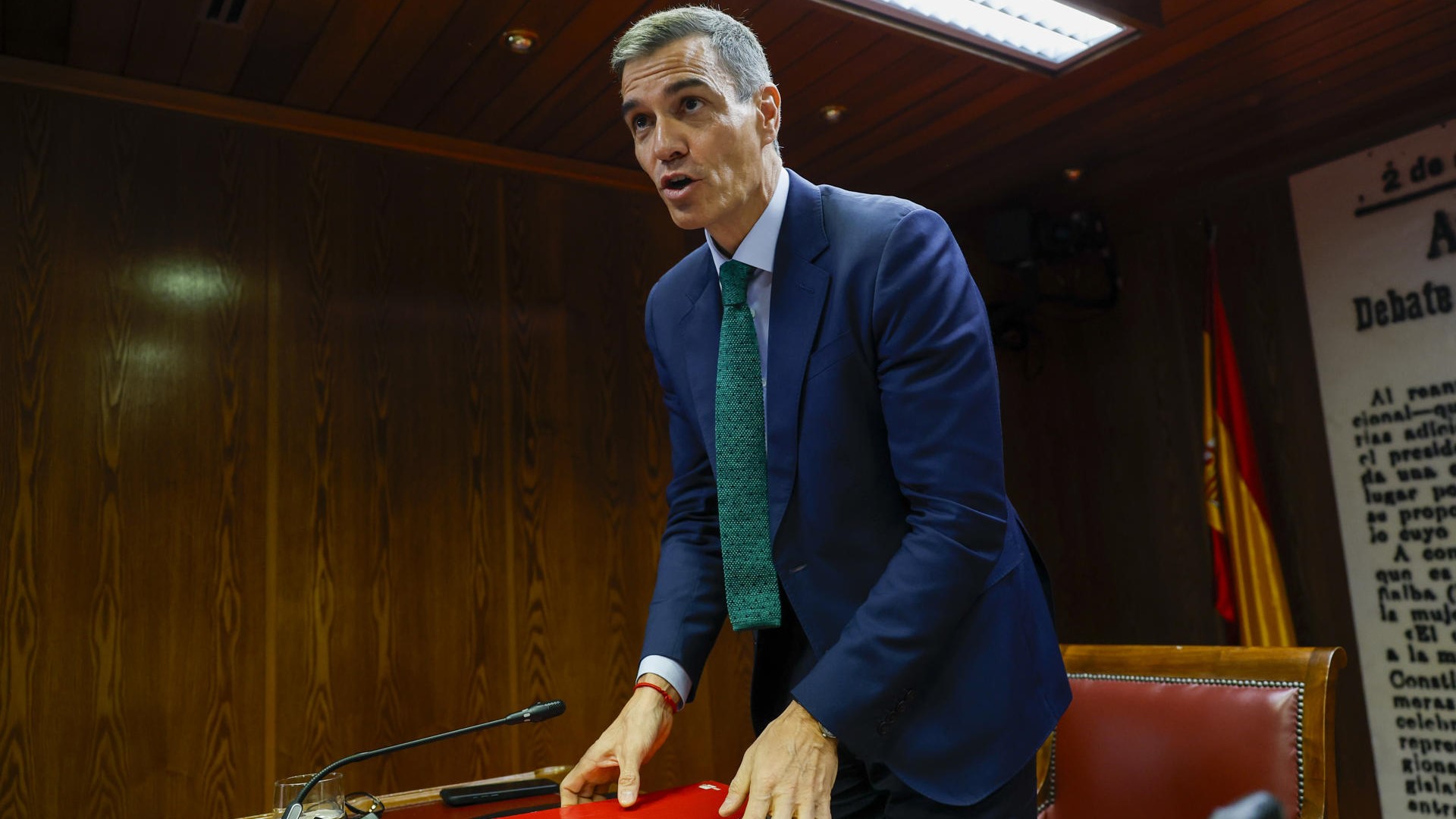 Pedro Sánchez, na comisión de investigación do caso Koldo no Senado (EFE/Mariscal)