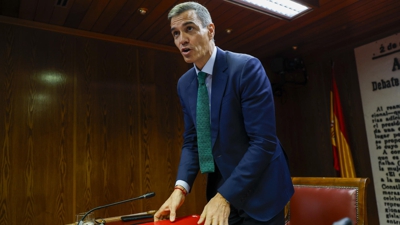 Pedro Sánchez, na comisión de investigación do caso Koldo no Senado (EFE/Mariscal)