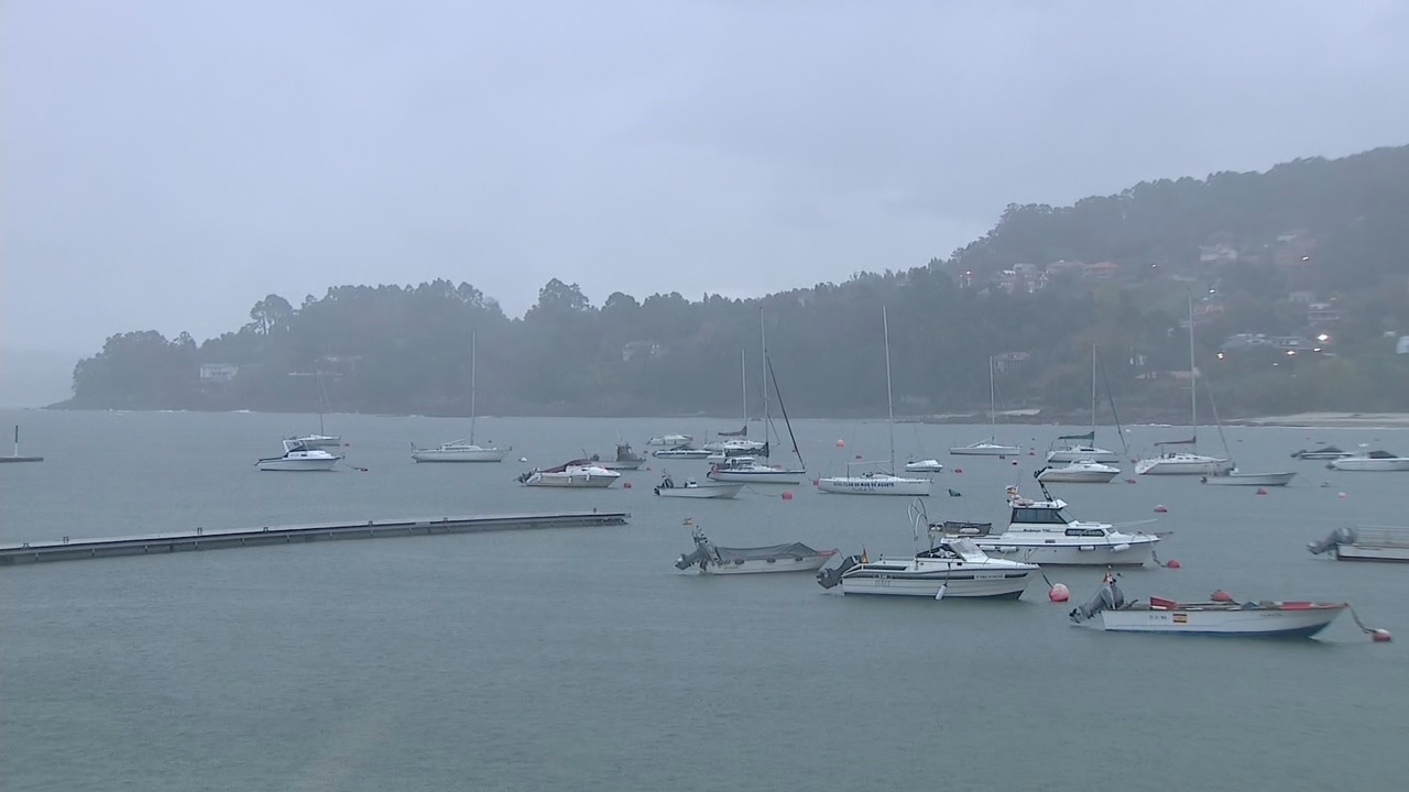 Vista do porto de Aguete, en Marín (TVG)