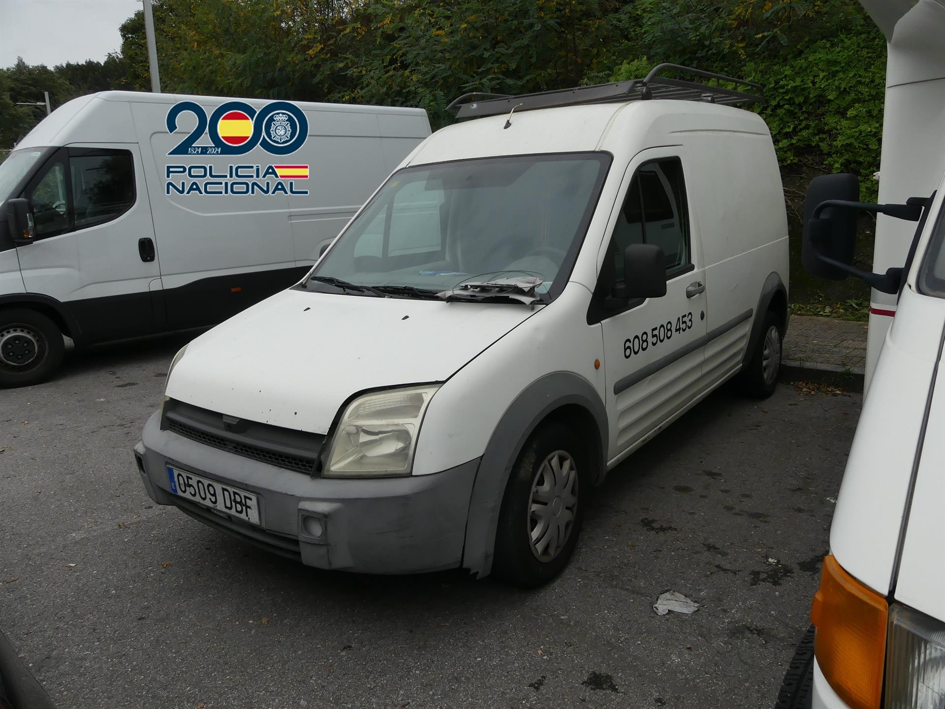 Imaxe da Policía Nacional dalgúns dos coches roubados e recuperados