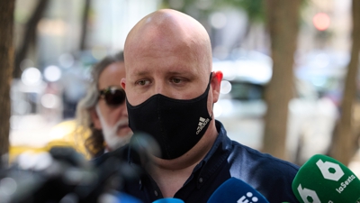 O empresario Álvaro Romillo, alias 'CryptoSpain', tras declarar no Tribunal Supremo o 11 de xullo de 2025 (Jesús Hellín/Europa Press)