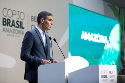 O presidente do Goberno participa no Cumio do Clima no Brasil. Reuters.