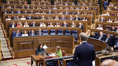 Núñez Feijóo, pregunta ao presidente do Goberno nunha sesión de control no Congreso dos Deputados (Jesús Hellín - Europa Press - Arquivo)