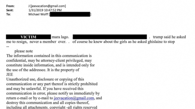 Imaxe dun dos correos filtrados (Reuters)