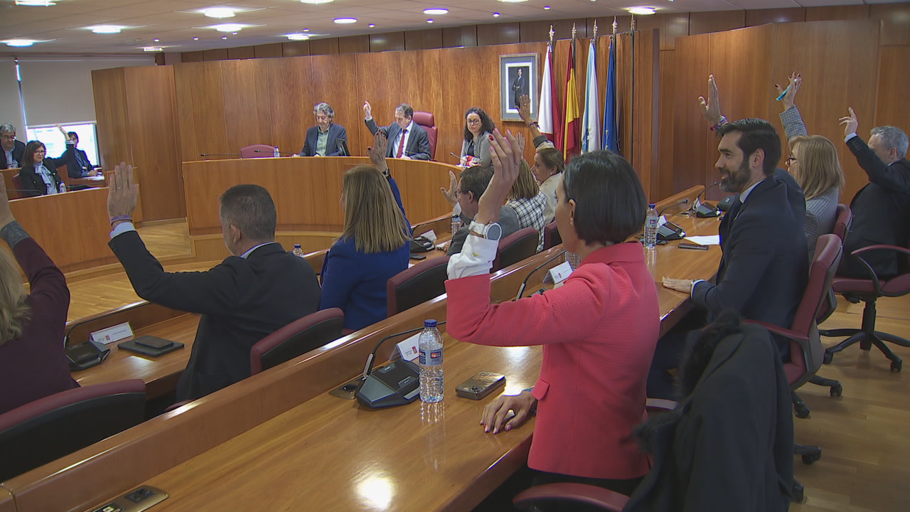 Votación dos orzamentos en sesión plenaria no Concello de Vigo (TVG)