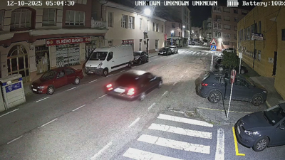 Imaxes da persecución rexistradas polas cámaras de seguridade