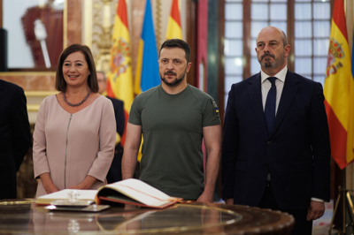 Imaxe da anterior visita do presidente de Ucraína. Europa Press