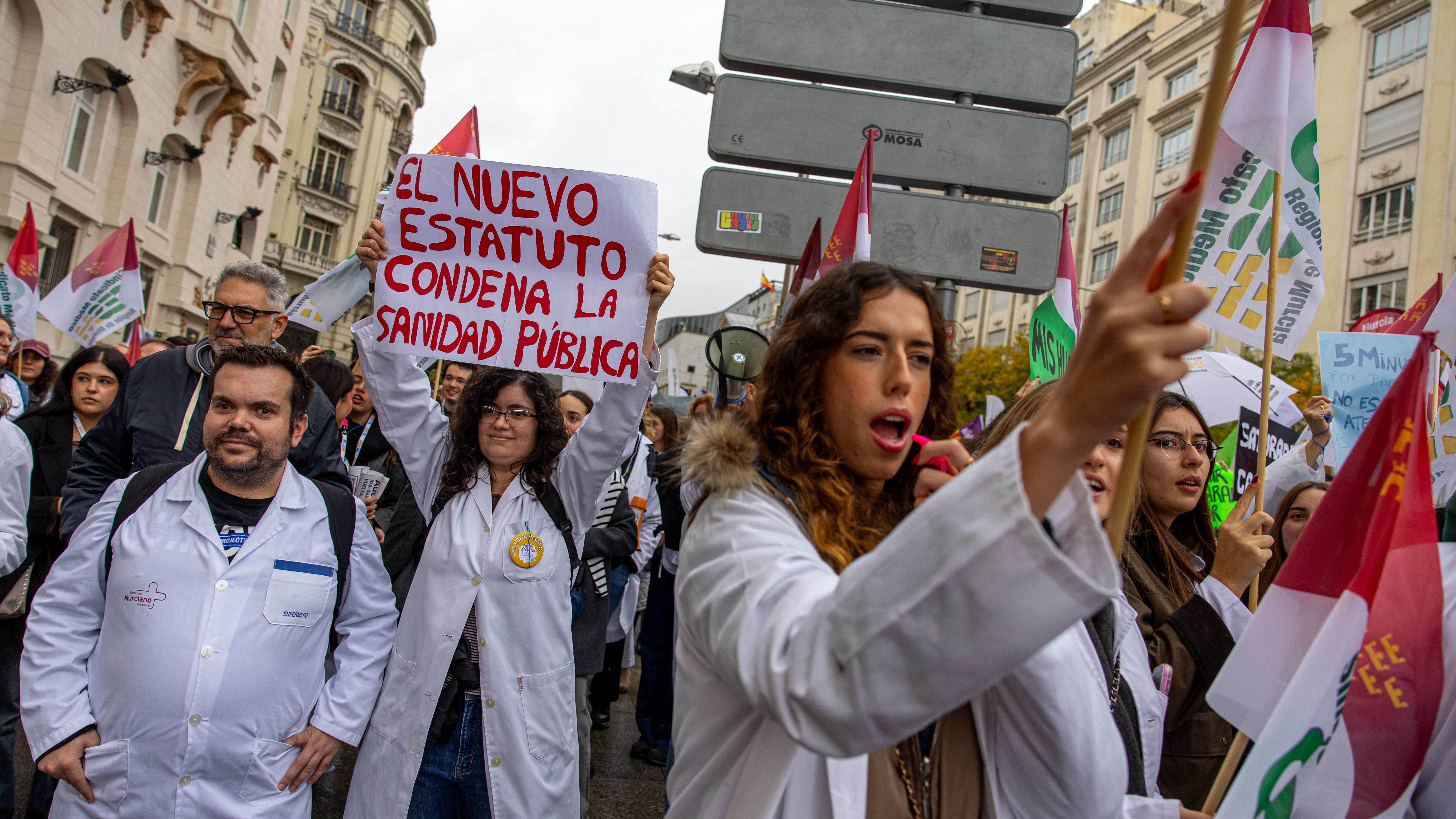 Imaxe dunha das protestas anteriores do colectivo médico (EFE/Daniel González)