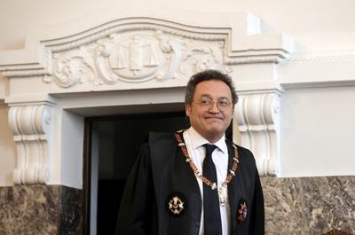 García Ortiz na chegada ao acto de toma de posesión. EFE/Cabalar