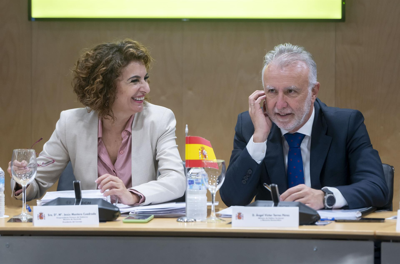 A ministra de Facenda e o ministro de Política Territorial no consello fr política fiscal e financeira. Europa Press