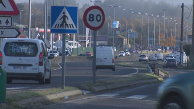 A Rolda Norte é unha das vías con máis densidade de tráfico da capital lucense