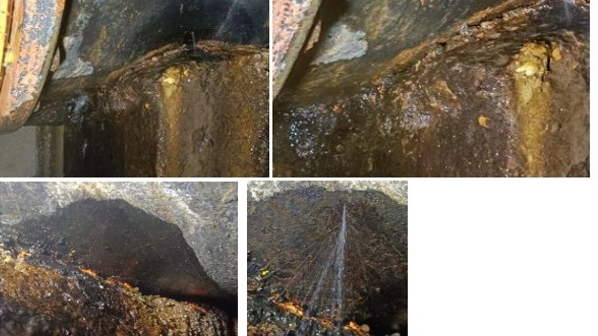 Válvulas deterioradas da presa de Eiras