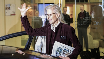 A fotógrafa Annie Leibovitz, este míercoles na Coruña (EFE/Cabalar)