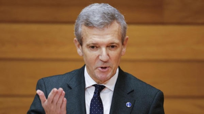 O presidente da Xunta, este mércores no Parlamento (EFE/Lavandeira Jr)