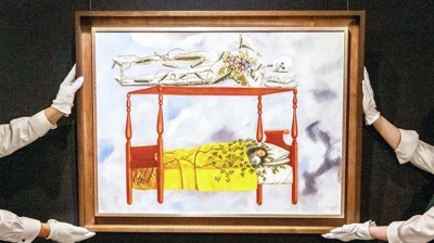 'O Soño (A cama)' de Frida Kahlo (EUROPAPRESS) / Vídeo poxa da obra (EFE)