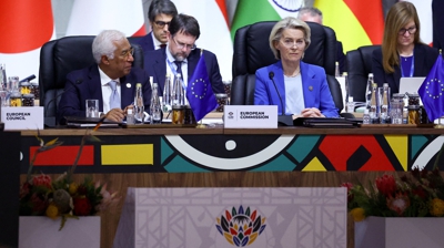 António Costa e Ursula von der Leyen en Johannesburgo. REUTERS/Yves Herman