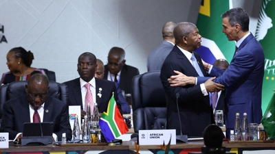 Pedro Sánchez na sesión plenaria do cume do G20. REUTERS/Yves Herman
