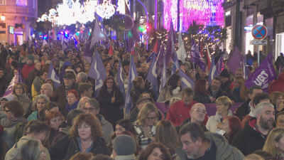 Imaxe da manifestación do 25-N na cidade de Vigo