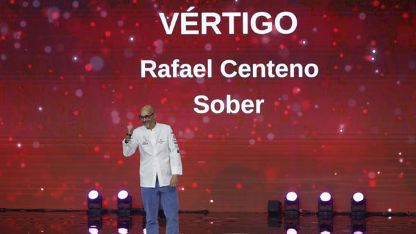 Centeno, na cerimonia de entrega das Estrellas Michelin 2025 celebrada este martes en Málaga (Jorge Zapata/Europa Press)