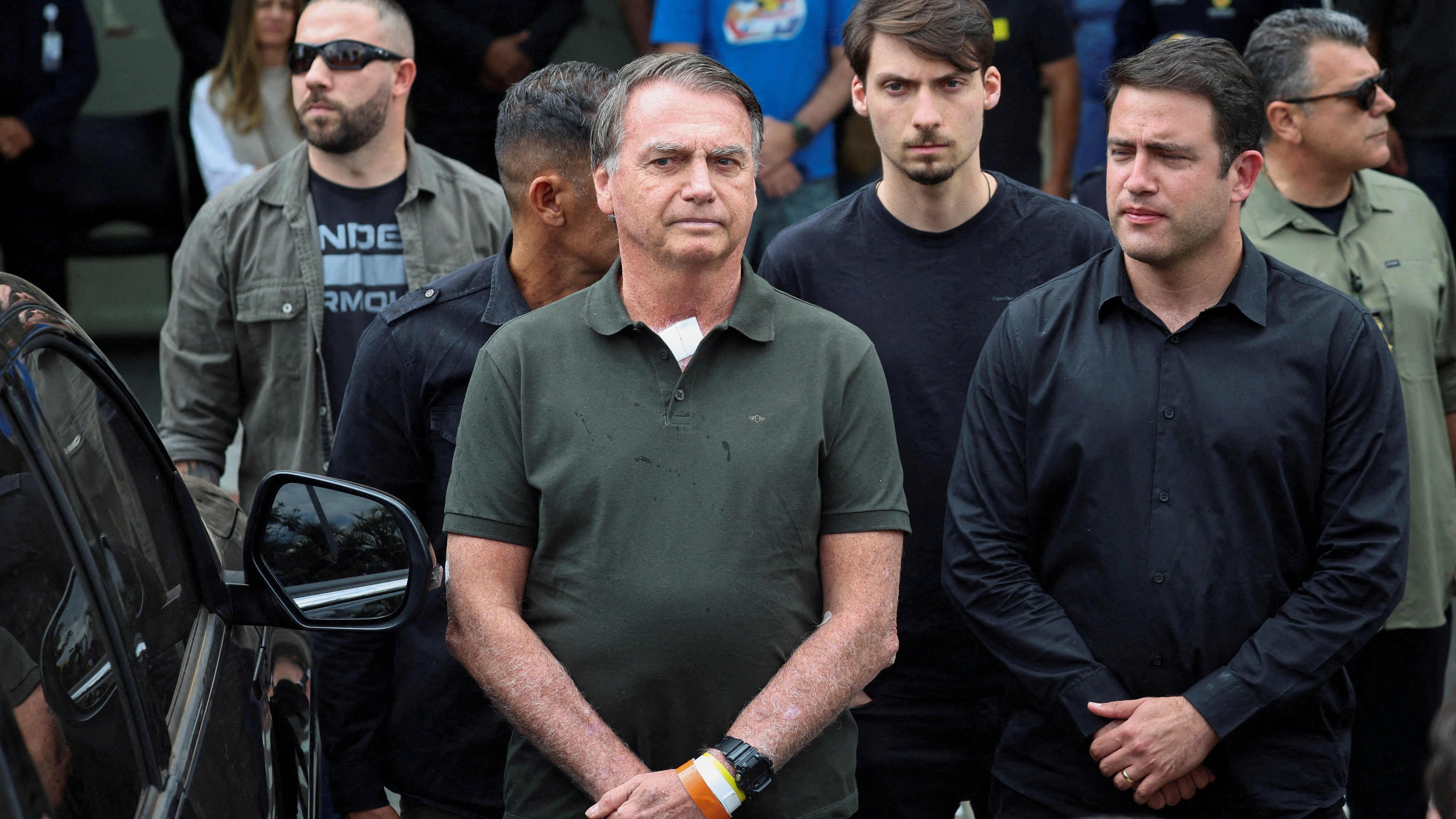 Jair Bolsonaro o pasado mes de setembro saíndo da Corte Suprema (Reuters/Adriano Machado)