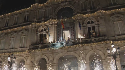 Imaxe do acendido das luces de Nadal na Coruña
