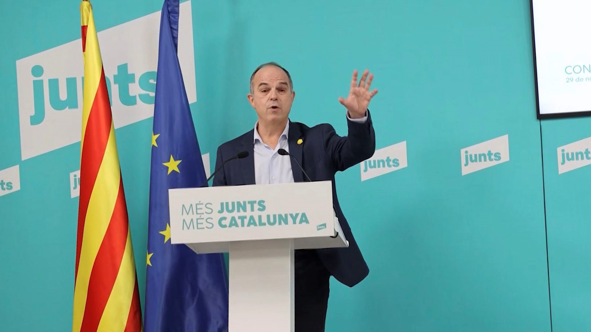 Turull durante a súa intervención. EFE/JXCAT