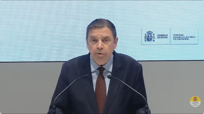 Luis Planas, ministro de Agricultura, Pesca e Alimentación en conferenci de prensa, este sábado