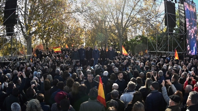 Imaxe da concentración convocada polo PP en Madrid. EFE/Fernando Villar