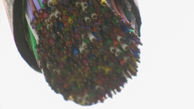 Sección do cable de cobre de telefonía fixa