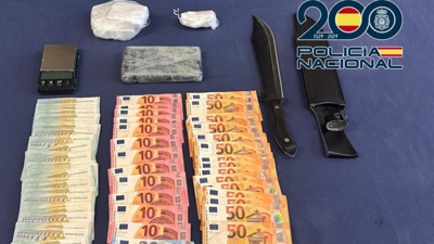 Imaxe da Policía Nacional do atopado no domicilio do detido