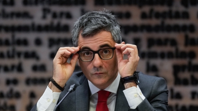 Félix Bolaños durante a comparecencia na comisión de investigación do Senado (EFE/Borja Sánchez-Trillo)