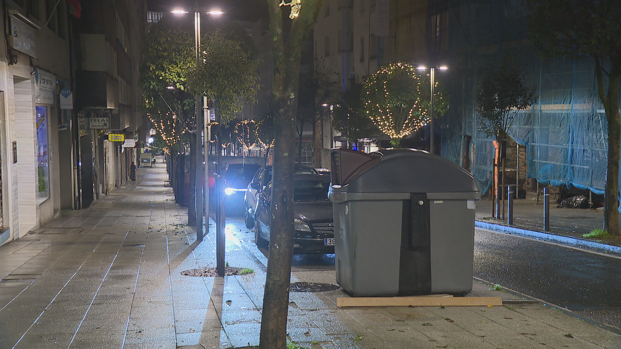 A rúa Ramón Cabanillas, en Santiago