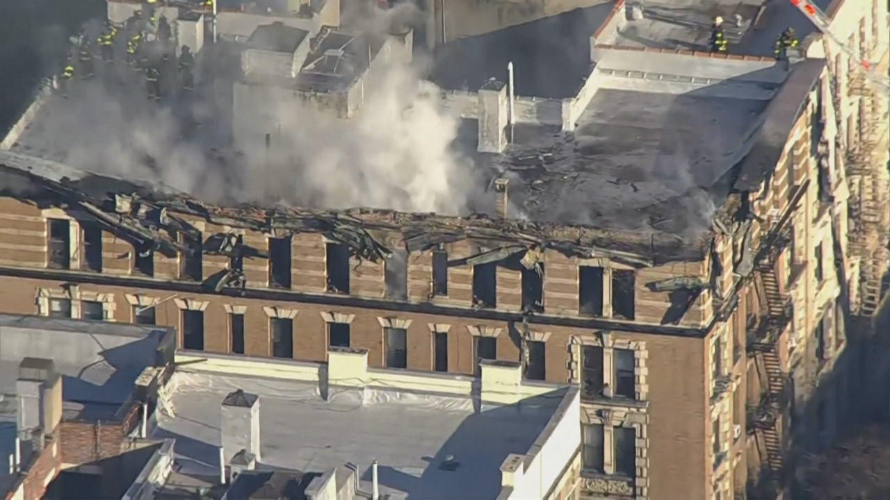 Imaxe do incendio en Nova York / France Press