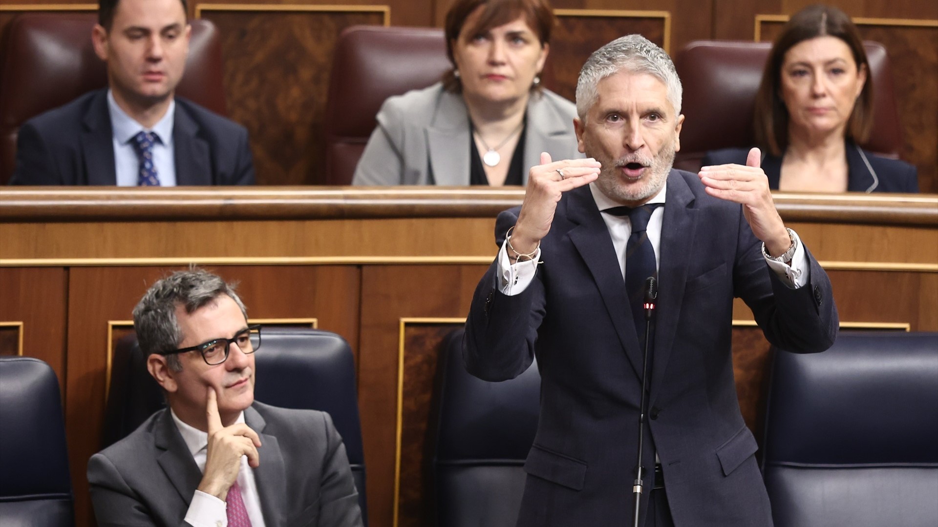 Imaxe do ministro do Interior Fernando Grande-Marlaska na sesión de control ao Goberno no congreso dos deputados en Madrid - EduardoParra/EuropaPress