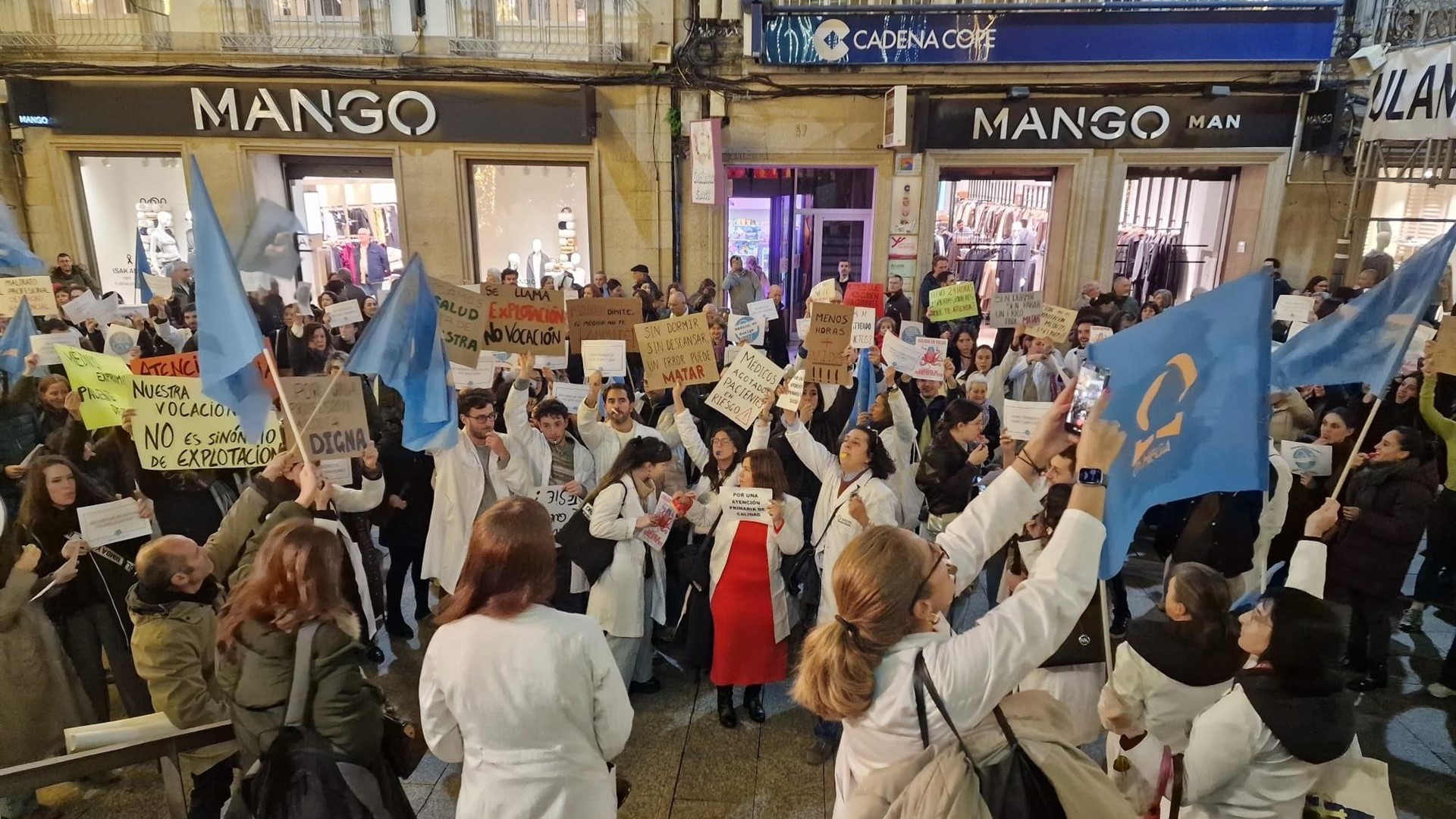 Imaxe da protesta en Vigo (Pedro Davila-Europa Press)