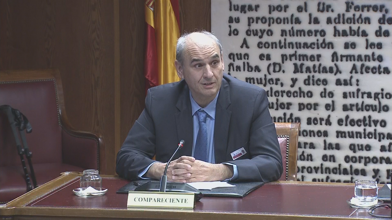 Juan Carlos Barrabés este xoves no Senado ante a comisión de ingestigación do caso Koldo